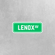 Lenox Ave Sign Sticker | Lenox Ave Sign Decal | New York Sticker