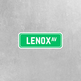 Lenox Ave Sign Sticker | Lenox Ave Sign Decal | New York Sticker