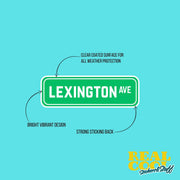 Lexington Ave Sign Sticker | Lexington Ave Sign Decal | New York Sticker