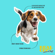 American Fox Hound Sticker | Running Fox Hound Sticker