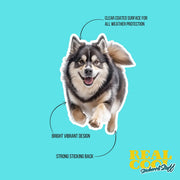 Alaskan Malamute Sticker | Running Alaskan Malamute Sticker