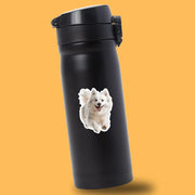 American Eskimo Sticker | Running American Eskimo Sticker