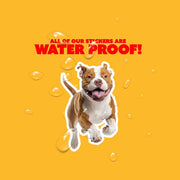 American Bulldog Sticker | Running American Bulldog Sticker | Brown Bulldog Sticker