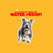 American Bulldog Sticker | Running American Bulldog Sticker | Gray Bulldog Sticker