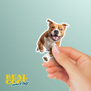 Stafford Shire Bull Terrier Sticker | Running Stafford Shire Bull Terrier Sticker