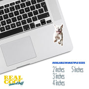 American Bulldog Sticker | Running American Bulldog Sticker | White Bulldog Sticker