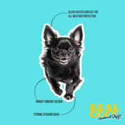 Black Chihuahua Sticker | Cute Chihuahua Decal for Dog Lovers | Waterproof Pet Vinyl Sticker | Gift for Dog Owners & Animal Enthusiasts