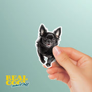 Black Chihuahua Sticker | Cute Chihuahua Decal for Dog Lovers | Waterproof Pet Vinyl Sticker | Gift for Dog Owners & Animal Enthusiasts
