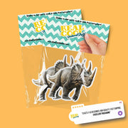 Triceratops Sticker | Dinosaur Water Bottle Sticker | Triceratops Decal