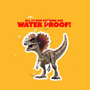 Dilophosaurus Sticker | Dinosaur Water Bottle Sticker | Dilophosaurus Decal