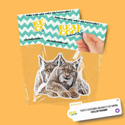 Lynx Sticker Decal for Laptop, Water Bottle & Scrapbook - Durable Vinyl Art, Animal Lover Gift, Wildlife Sticker