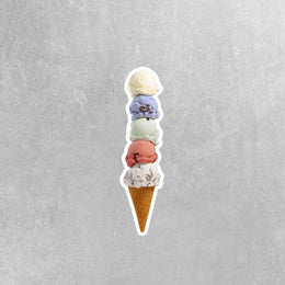 Ice Cream Cone Sticker | Ice Cream Sticker | Desert Stickers