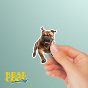 Bullmastiff Running Sticker - Bullmastiff Decal for Water Bottles, Car & Laptop - Cute Bullmastiff Dog Vinyl Art
