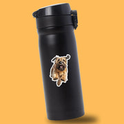 Briard Running Sticker - Briard Decal for Water Bottles, Car & Laptop - Cute Briard Dog Vinyl Art