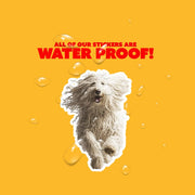 Komondor Running Sticker - Komondor Decal for Water Bottles, Car & Laptop - Cute Komondor Dog Vinyl Art