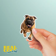 Mastiff Running Sticker - Mastiff Decal for Water Bottles, Car & Laptop - Cute Mastiff Dog Vinyl Art