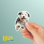 Old English Sheepdog Running Sticker - Old English Sheepdog Decal for Water Bottles, Car & Laptop - Cute Old English Sheepdog Vinyl Decal