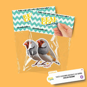 Zebra Finch Sticker | Finch Sticker | Zebra Finch Decal