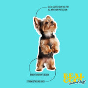 Yorkie Standing Sticker - Yorkshire Terrier Decal for Water Bottles, Car & Laptop - Cute Yorkie Dog Vinyl Art