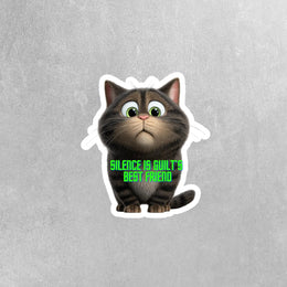 Guilty Cat Sticker | Cat Sticker | Cute Cat Sticker | Funny Cat Sticker