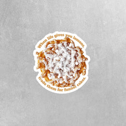 Funnel Cake Sticker | Funny Funnel Cake Sticker | Funnel Cake Pun Sticker