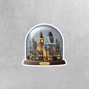 London Sticker | London In A Glass Dome Sticker | England Sticker