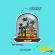 Miami Sticker | Miami Beach Sticker | Miami In A Glassdome Decal