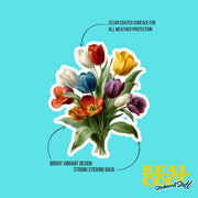 Tulips Sticker | Tulips Sticker | Flower Stickers | Bouquet of Tulips Sticker