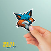 Fox Head Sticker - Durable Waterproof Decal for Laptops, Cars & Scrapbooks, Cute Animal Vinyl Sticker Gift
