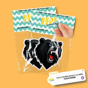 Bear Head Sticker - Black Bear Decal - Cartoon Bear Sticker