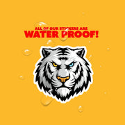 White Tiger Head Sticker - White Tiger Decal - Cartoon White Tiger Sticker