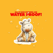 Baby Hippo Sticker | Hippo Sticker | Baby Hippopotamus Decal