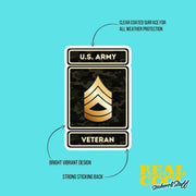 US Army Veteran Sticker | Sergeant First Class Veteran Sticker | US Army Sergeant Badge Sticker