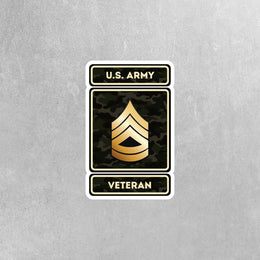 US Army Veteran Sticker | Sergeant First Class Veteran Sticker | US Army Sergeant Badge Sticker