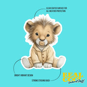 Baby Lion Sticker | Lion Sticker | Baby Lion Decal