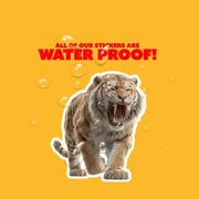 Sabertooth Tiger Sticker | Sabertooth Tiger Decal | Dinosaur Water Bottle Sticker