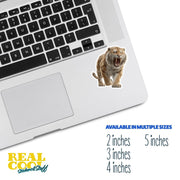Sabertooth Tiger Sticker | Sabertooth Tiger Decal | Dinosaur Water Bottle Sticker