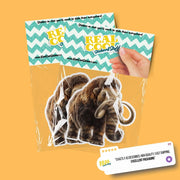 Woolly Mammoth Sticker | Woolly Mammoth Sticker Decal | Dinosaur Water Bottle Sticker