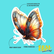 Butterfly Sticker Decal | Colorful Butterfly Sticker | Flying Butterfly Sticker