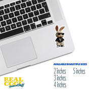 Designer Bunny Sticker | Designer Rabbit Decal | Bunny Sticker