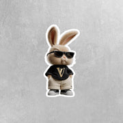 Designer Bunny Sticker | Designer Rabbit Decal | Bunny Sticker