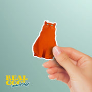 Red Cat Sticker | Fat Cat Sticker | Cat Sticker