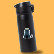 Blue Cat Sticker | Fat Cat Sticker | Cat Sticker