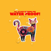 Naive Art Standing Cat Sticker | A Whimsical Feline Sticker