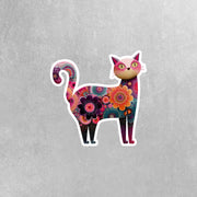 Naive Art Standing Cat Sticker | A Whimsical Feline Sticker