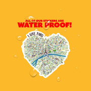 Paris Sticker | I Love Paris Sticker | Paris Map Sticker