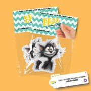 Cat Sticker | Hand Scribble Cat Sticker | Skat Cat Sticker