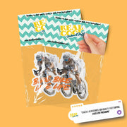 Bike Life Cyclist Sticker – Dynamic Racing Biker Art, Waterproof Vinyl Sticker for Bike Lovers, Sports Fans & Cyclists