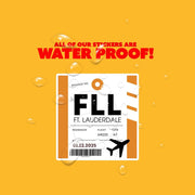 FLL Luggage Tag Sticker | Aviation Stickers | Ft. Lauderdale Hollywood Airport Sticker