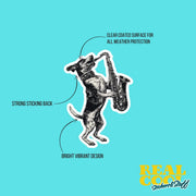 Dog Sticker | Saxophone Dog Sticker | Musical Dog Sticker